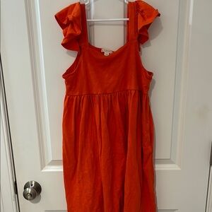 Crewcuts sz 10 Orange Ruffled Kids Dress